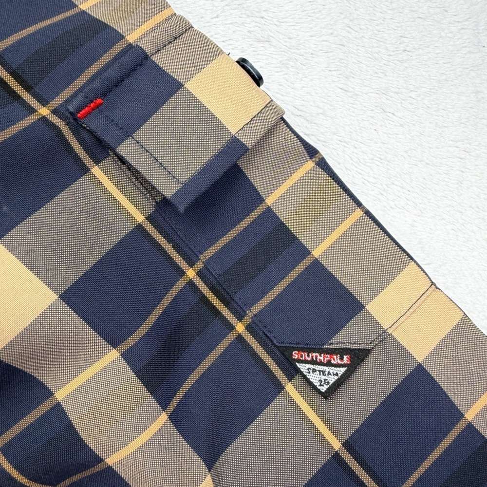 Southpole Shirt Mens 5XL Blue Plaid Function Button Down Long Sleeve Utility - Picture 8 of 12